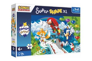 Trefl Puzzle Šťastný Sonic/Sonic The Hedgehog 160 XL Super Shape 60x40cm v krabici 40x27x6cm