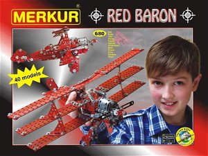 MERKUR - Stavebnice Merkur Red Baron, 680 dílů, 40 modelů
