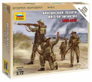 Zvezda Wargames (WWII) figurky 6166 - British Infantry 1939-42 (1:72)