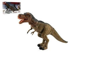Teddies Dinosaurus chodící plast 40cm na baterie se světlem se zvukem v krabici