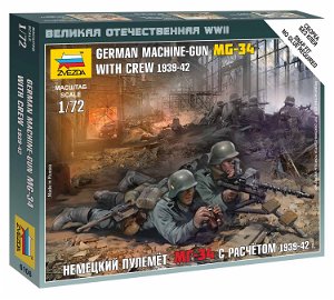 Zvezda Wargames (WWII) figurky 6106 - German Machinegun Crew East Front 1941 (1:72)