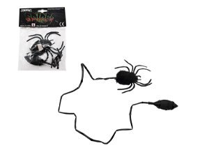 Teddies Pavouk skákající plyš/plast 7cm v sáčku 14x19x3cm