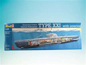 Revell Plastic ModelKit ponorka 05078 - Deutsches U-Boot Typ XXI mit Interieur (1:144)