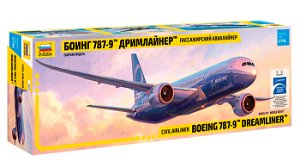 Zvezda Model Kit letadlo 7021 - Boeing 787-9 Dreamliner(1:144)