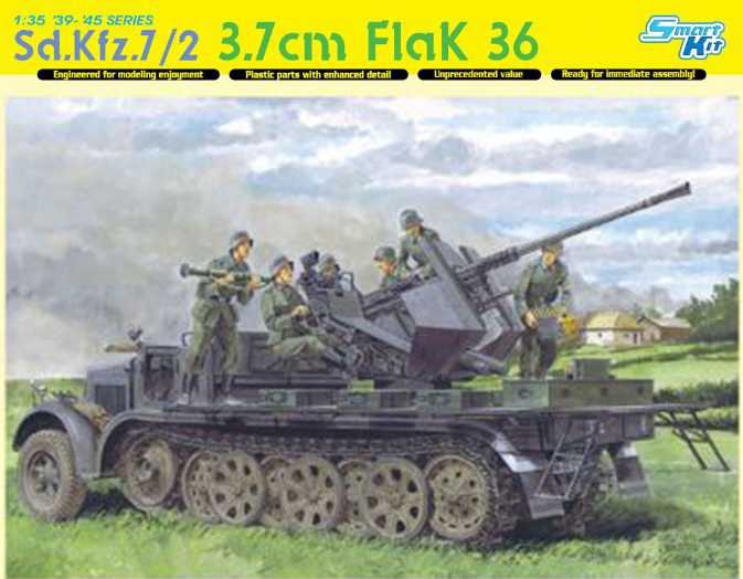 Dragon Model Kit military 6541 - Sd. Kfz.7/2 3,7 cm FLAK 36 ( SMART KIT) (1:35)