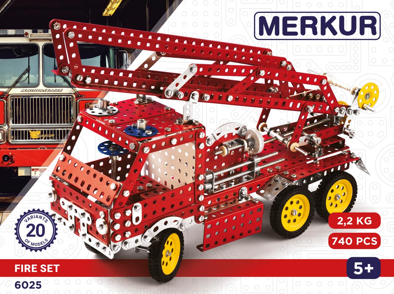 MERKUR - Stavebnice Merkur Fire Set, 740 dílů