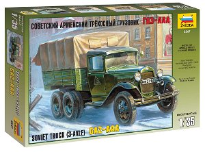 Zvezda Model Kit military 3547 - GAZ-AAA Soviet Truck (3-axle) (1:35)