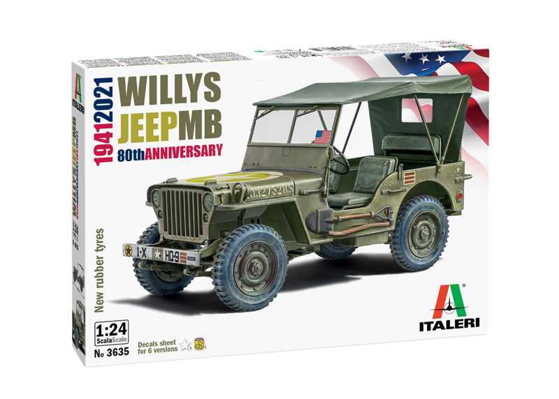 Italeri Model Kit auto 3635 - Willys Jeep MB (1:24)