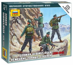 Zvezda Wargames (WWII) figurky 6154 - German Gebirgsjäger (1:72)