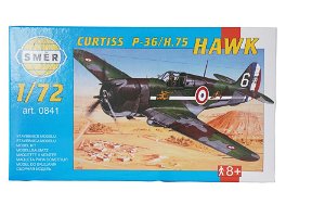 Směr modely plastové CURTISS P-36/H.75 Hawk    1:72