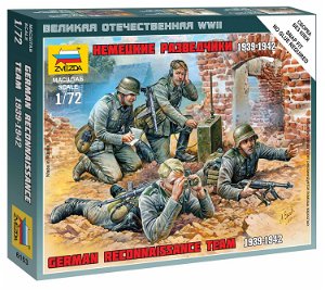Zvezda Wargames (WWII) figurky 6153 - German Reconnaissance Team (1:72)