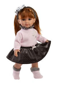 Rappa Llorens 53551 NICOLE realistická panenka s měkkým látkovým tělem 35 cm