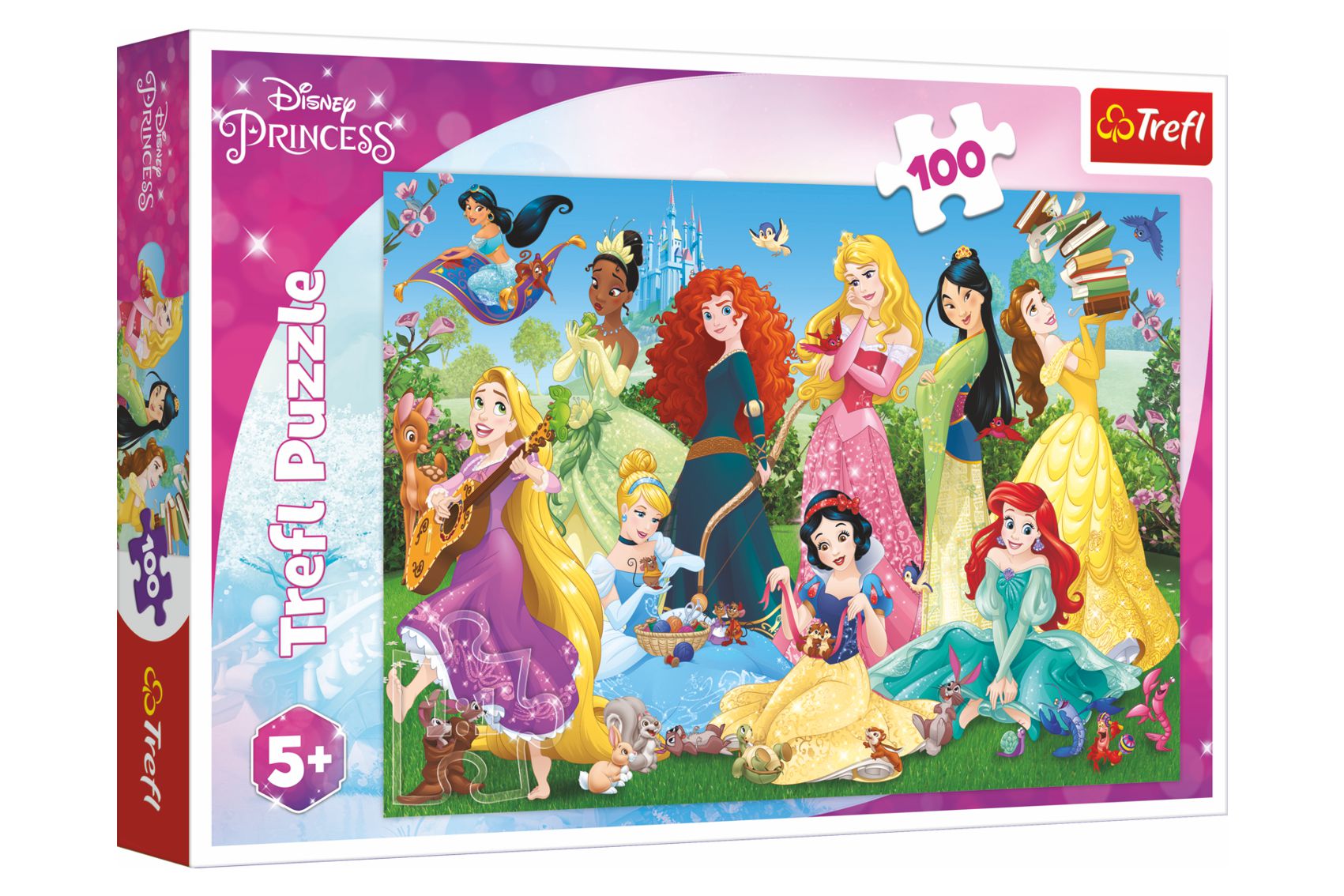 Trefl Puzzle Půvabné princezny/Disney 100 dílků 41x27,5cm v krabici 29x19x4cm