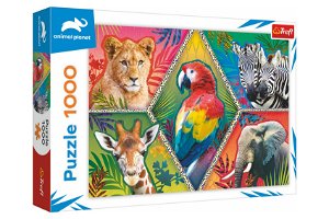 Trefl Puzzle Exotická zvířata 1000 dílků 68,3x48cm v krabici 40x27x6cm