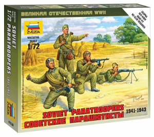 Zvezda Wargames (WWII) figurky 6138 - Soviet Paratroops (1:72)
