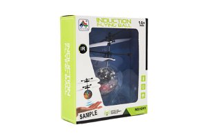 Teddies Vrtulníková koule bar. létající plast reagující na pohyb ruky s USB kab. 3 barvy v krab. 16x18,5x5,5