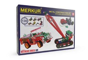 MERKUR - Stavebnice Merkur 8 stavebnice, 1405 dílů, 130 modelů