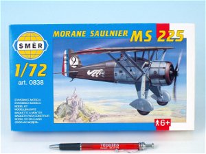 Směr model letadla Morane Saulnier MS 225 1:72 9,2x15,4cm v krabici 25x14,5x4,5cm