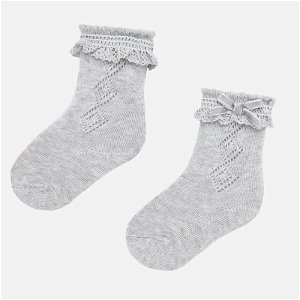 MAYORAL dětské vyšívané ponožky šedé - EU15-16 - 0 měs.