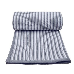 T-TOMI Dětská pletená deka spring bílo-šedá