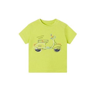 MAYORAL chlapecké tričko KR moped, žlutá limeta - 86 cm