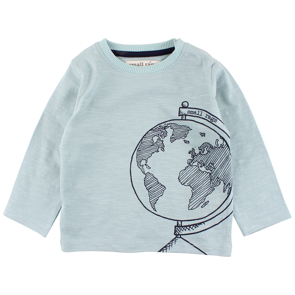 SMALL RAGS chlapecké tričko DR globus modrá - 128 cm