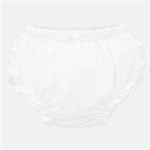 MAYORAL dívčí kalhotky s krajkou - bílé - 65 cm
