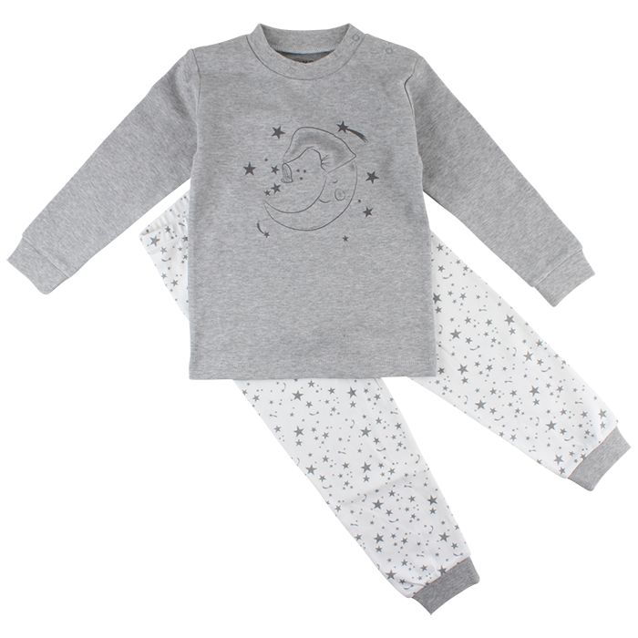 FIXONI dětské dvoudílné pyžamo hvězdička šedá - 80 cm