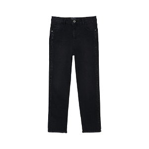 MAYORAL dívčí kalhoty denim (Slim fit, High waist) černá - 152 cm
