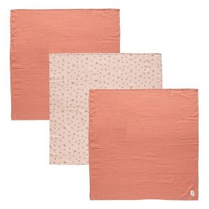 BÉBÉ-JOU Mušelínová plenka 70x70 cm set 3ks Fabulous Wish Pink