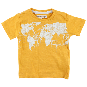 SMALL RAGS chlapecké tričko KR planeta žlutá - 80 cm