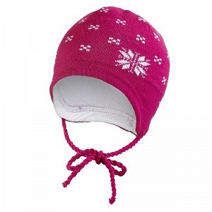 Čepice pletená zavazovací norská hvězda Outlast® velikost 1, 35-38 cm, barva tm.růžová