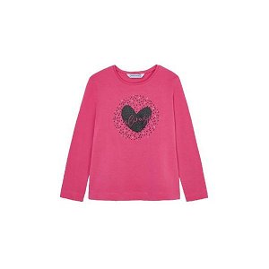 MAYORAL dívčí tričko DR srdce fuchsia růžová - 116 cm