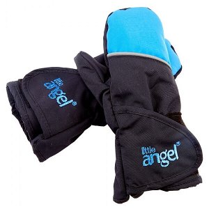 LITTLE ANGEL Rukavice s palcem Outlast® velikost 2 (2-3 roky), barva černá/modrá