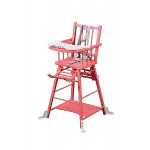 COMBELLE rozkládací jídelní židlička růžová CO0035