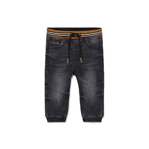 MAYORAL chlapecké kalhoty na tkaničku černý denim - 98 cm