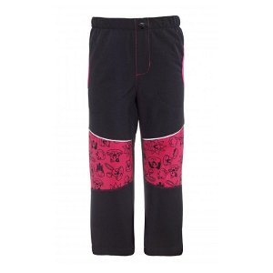 GOOD2GO Softshellové kalhoty - černá / růžová - vel. 92