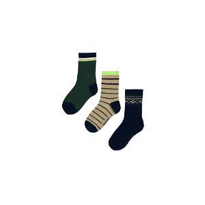 MAYORAL chlapecké ponožky 3ks béžová, zelená, modrá - 128 cm - EUR 32-35
