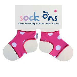 KIKKO Sock Ons Designer Pink Spots 6-12 měsíců