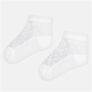 MAYORAL dívčí jemné ponožky puntík béžová - 62 cm