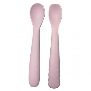 BO JUNGLE Silikonové lžičky B-Spoon Shape 2ks Pastel Pink