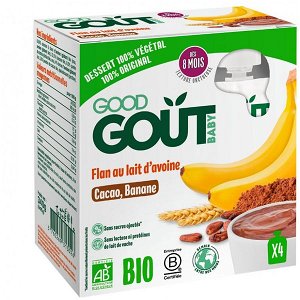 GOOD GOUT Bio Ovesný dezert s banánem, datlemi a kakaem (4x85 g)