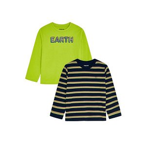 MAYORAL chlapecké tričko 2ks Earth zelená - 110 cm