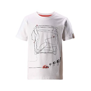 REIMA chlapecké tričko Mos - bílá 116 cm