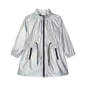 MAYORAL dívčí metalický kabátek, stříbrná - 122 cm