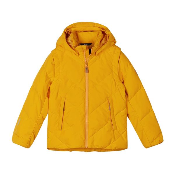 REIMA dětská péřová bunda Porosei Orange yellow 128 cm