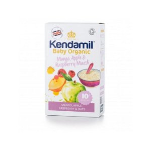 KENDAMIL Bio/Organická dětská ovesná kaše s ovocem (mango, jablko, malina) 150g