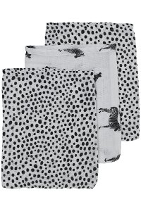 MEYCO Žínky 3-balení zebra puntík black 30x30cm