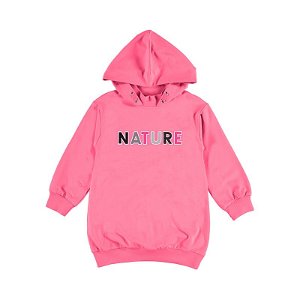 MAYORAL dívčí šaty mikinový styl Nature neonově růžová - 110 cm