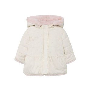 MAYORAL dívčí oboustranná bunda kožíšek tečky růžová - 70 cm